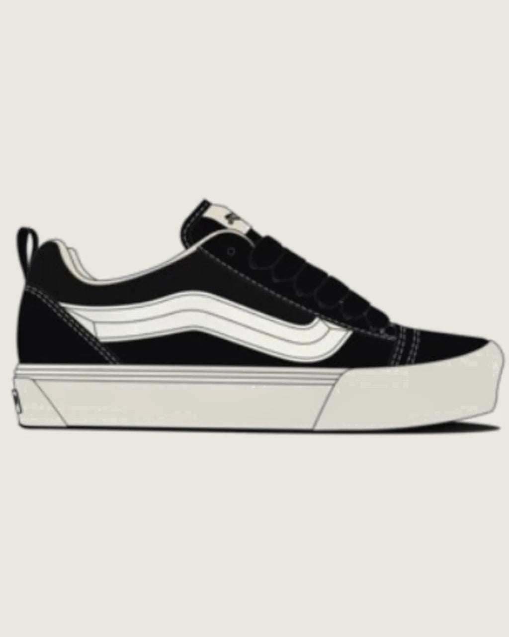 Vans LX Knu Skool LEATHER Black Cipő VN000EB5BLA1 - 1