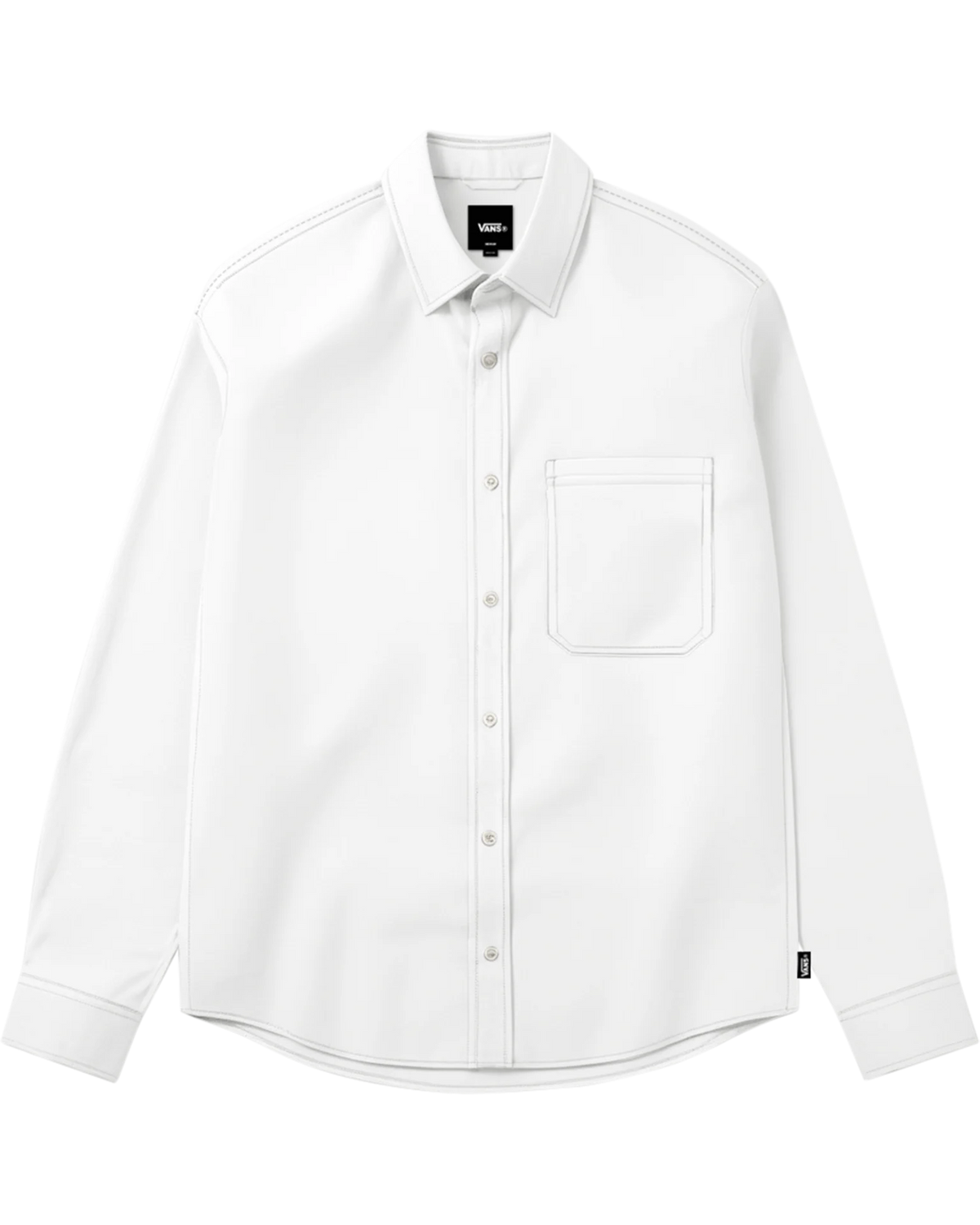VANS Lawson Solid Oxford LS Shirt White Ing VN000TAEWHT1 - 1
