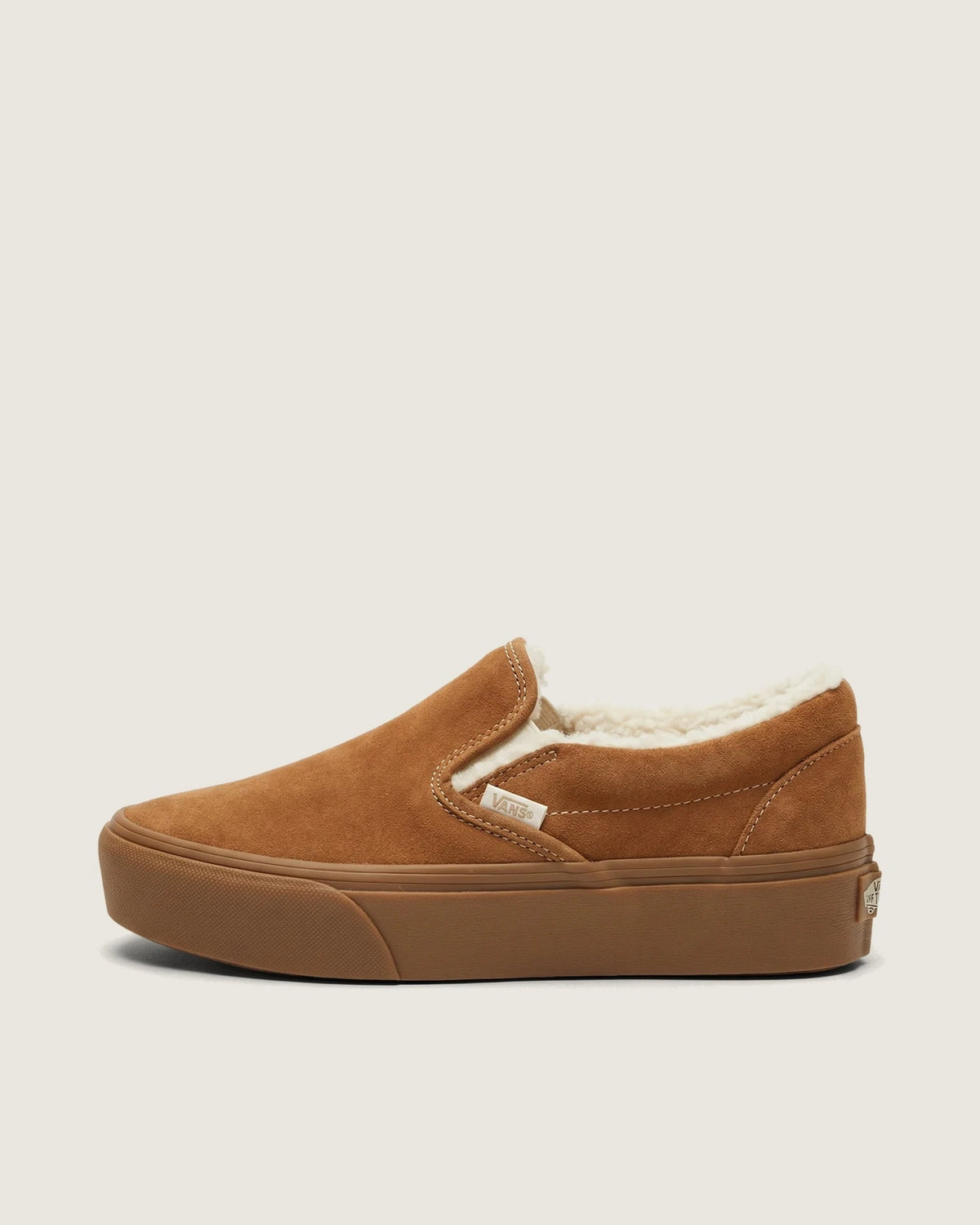 Vans Classic Slip-on Platform SHERPA CHIPMUNK Cipő VN000YS3GWT1 - 1