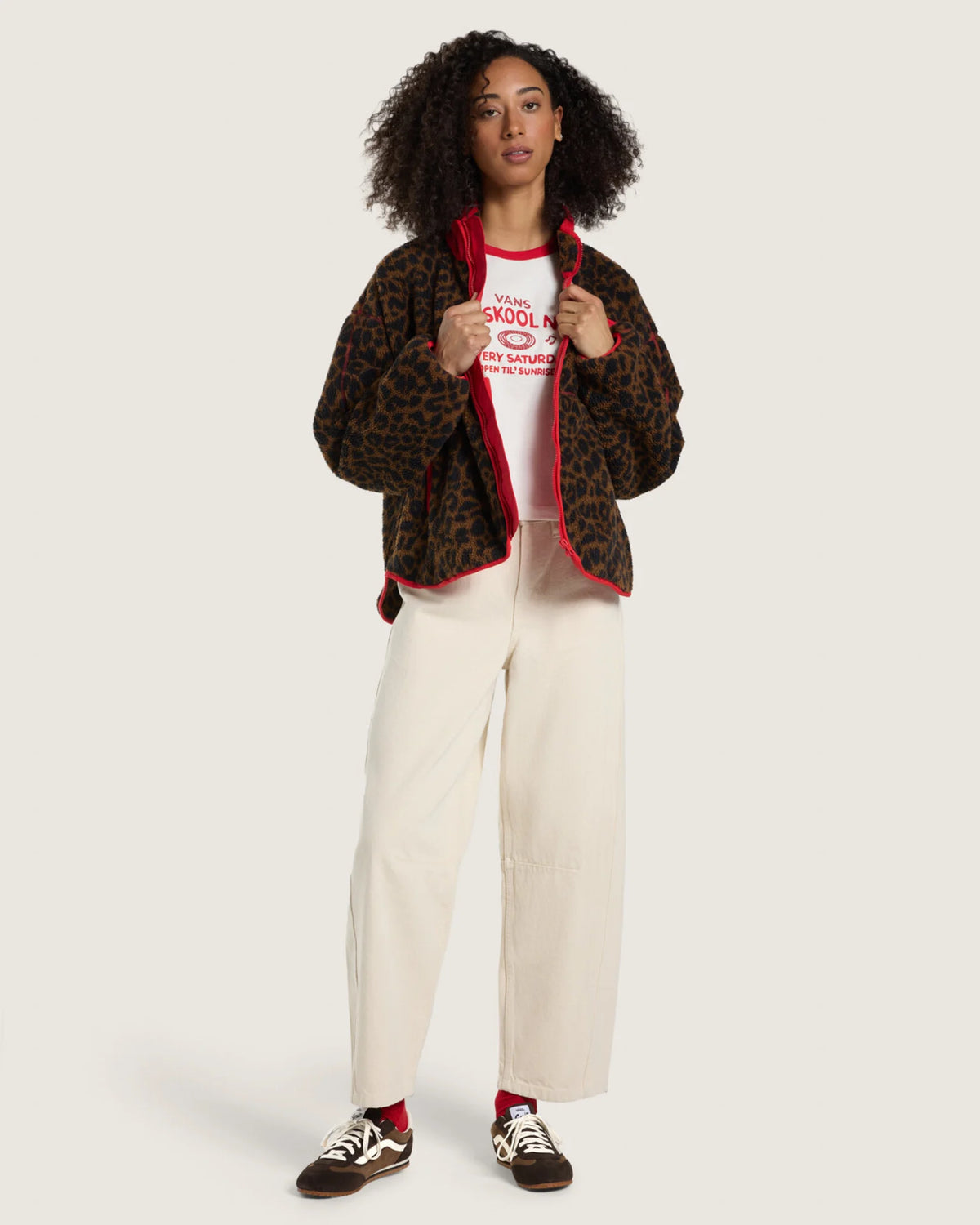 Vans Printed High Pile Jacket Vintage Cocoa Textil VN000ZU2FST1 - 5