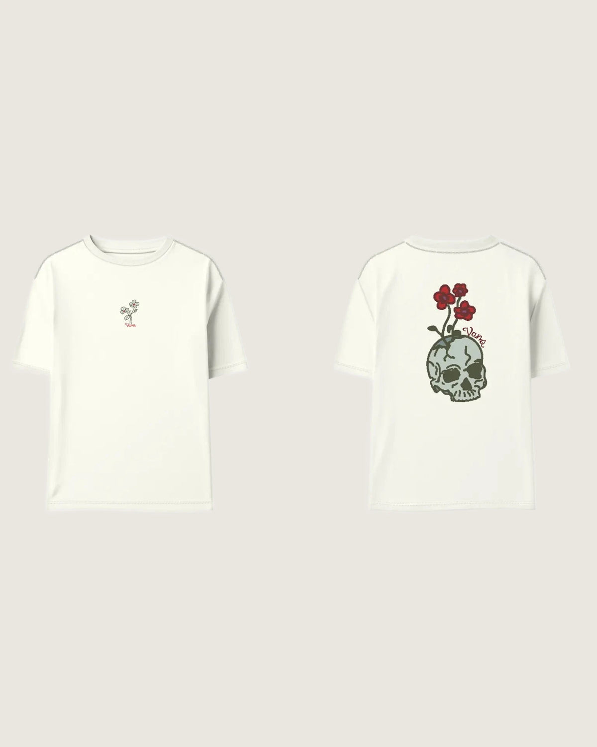 Vans Hand Drawn Floral SS Tee marshmallow Textil VN00109GFS81 - 1