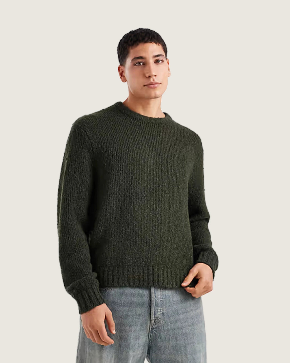 VANS Solid Crew Sweater Obsidian Fern Pulóver VN000T6DFRN1 - 1