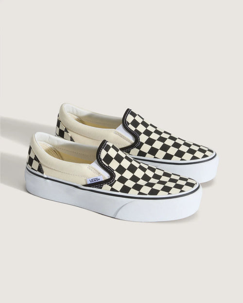 VANS UA Classic Slip-On Platform Blk&WhtChckerboard/Wht VN00018EBWW1 - 2