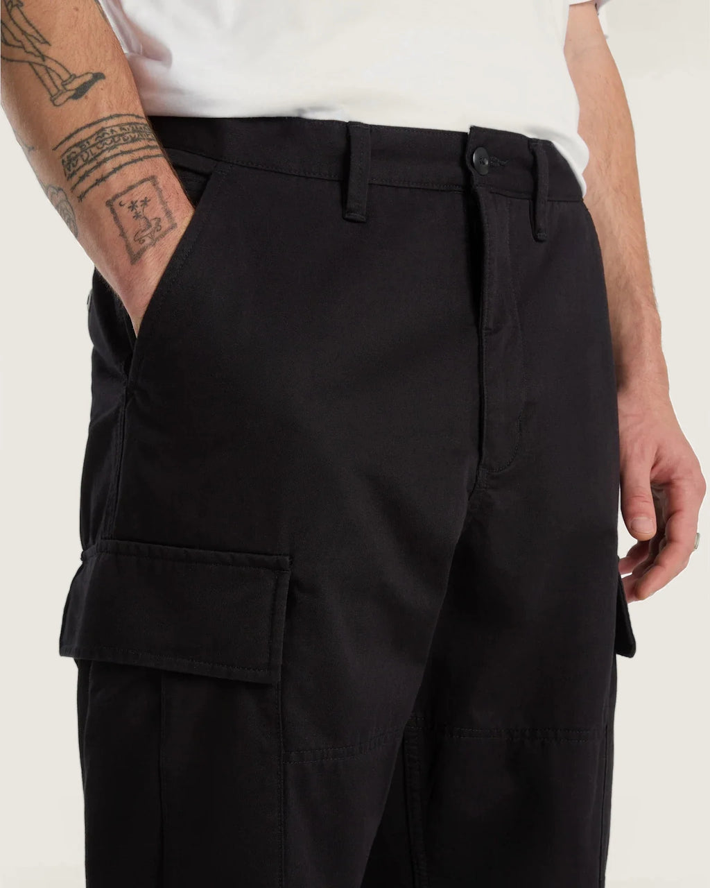 VANS SERVICE CARGO LOOSE TAPERED PANT Black kép 7