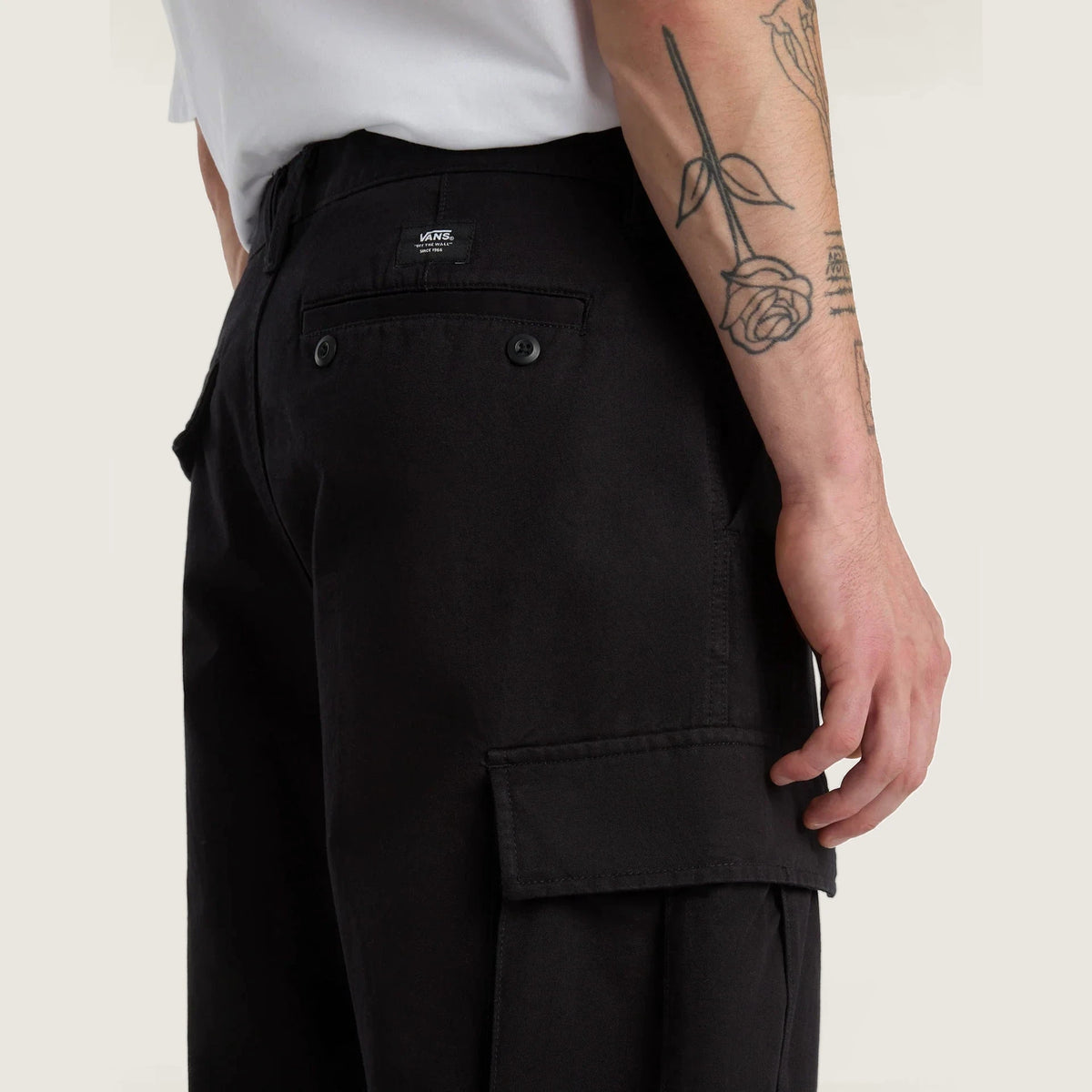 VANS SERVICE CARGO LOOSE TAPERED PANT Black kép 8