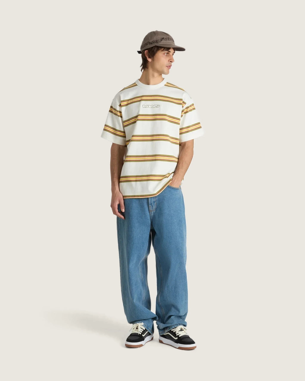 VANS CHECK-5 BAGGY DENIM PANT STONEWASH/BLUE kép 5