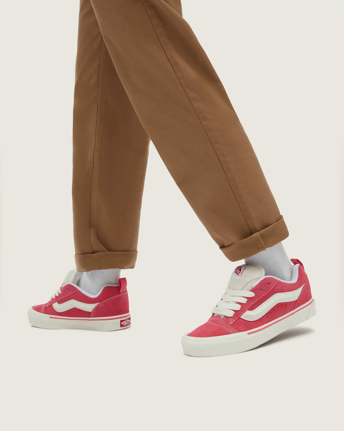 VANS Knu Skool RETRO COLOR PINK/TRUE WHITE Cipő kép 5
