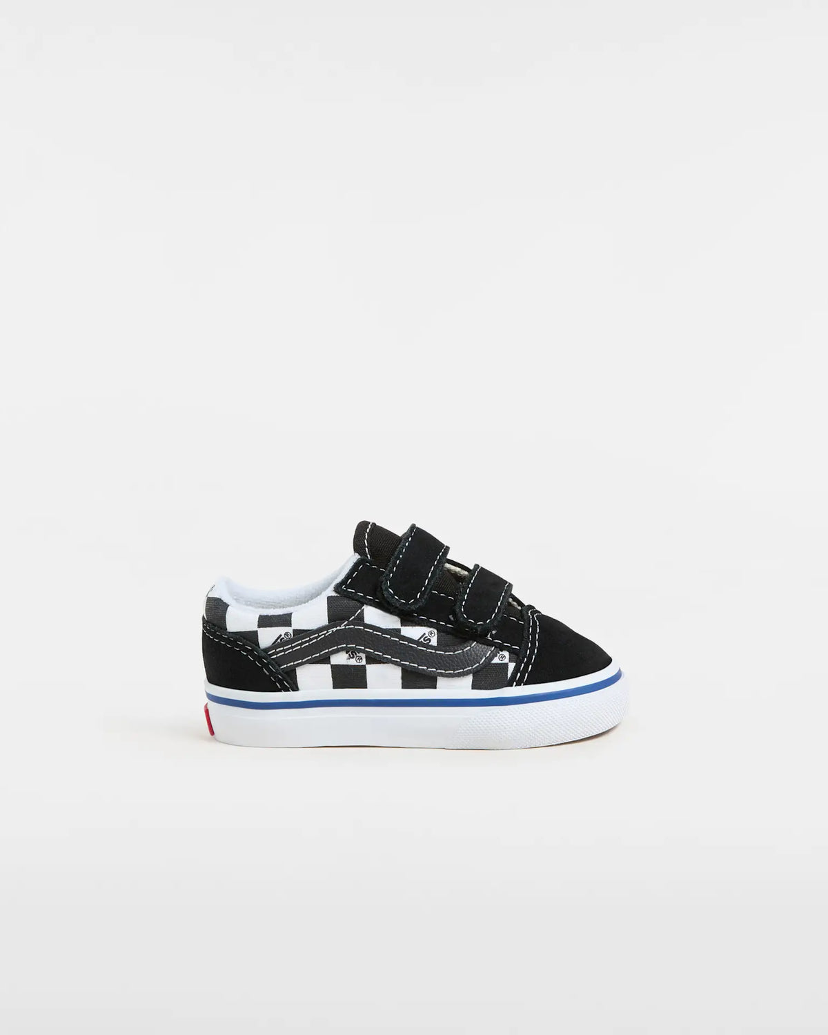 VANS Old Skool V LOGO CHECK BLACK/WHITE VN0009RCBZW1 - 1