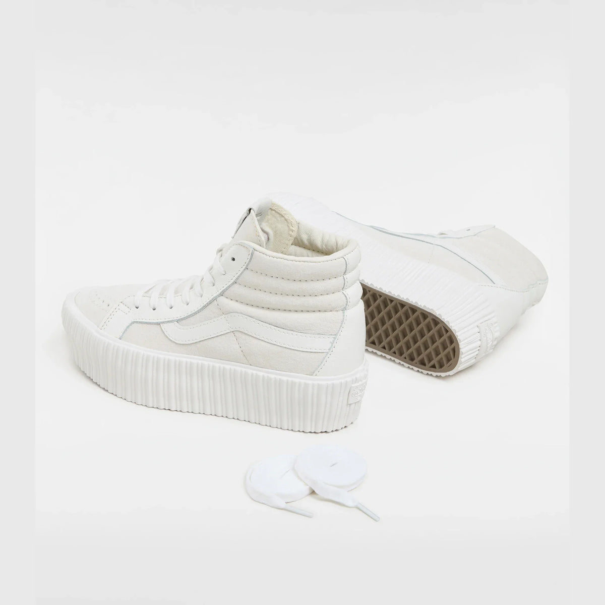 VANS Sk8-Hi Reissue 38 Platform LX SUEDE/LEATHER Ivory Cipő kép 3