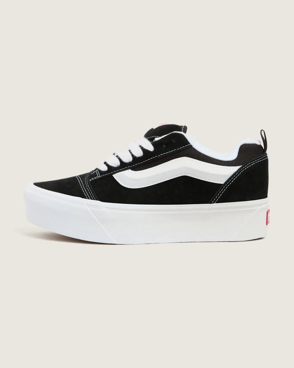 VANS Knu Stack Black/True White Cipő kép 7