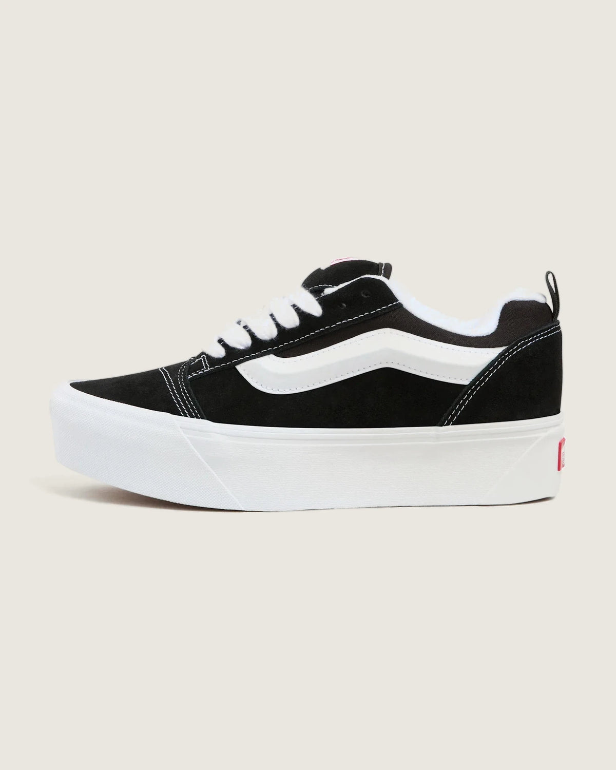 VANS Knu Stack Black/True White Cipő kép 7