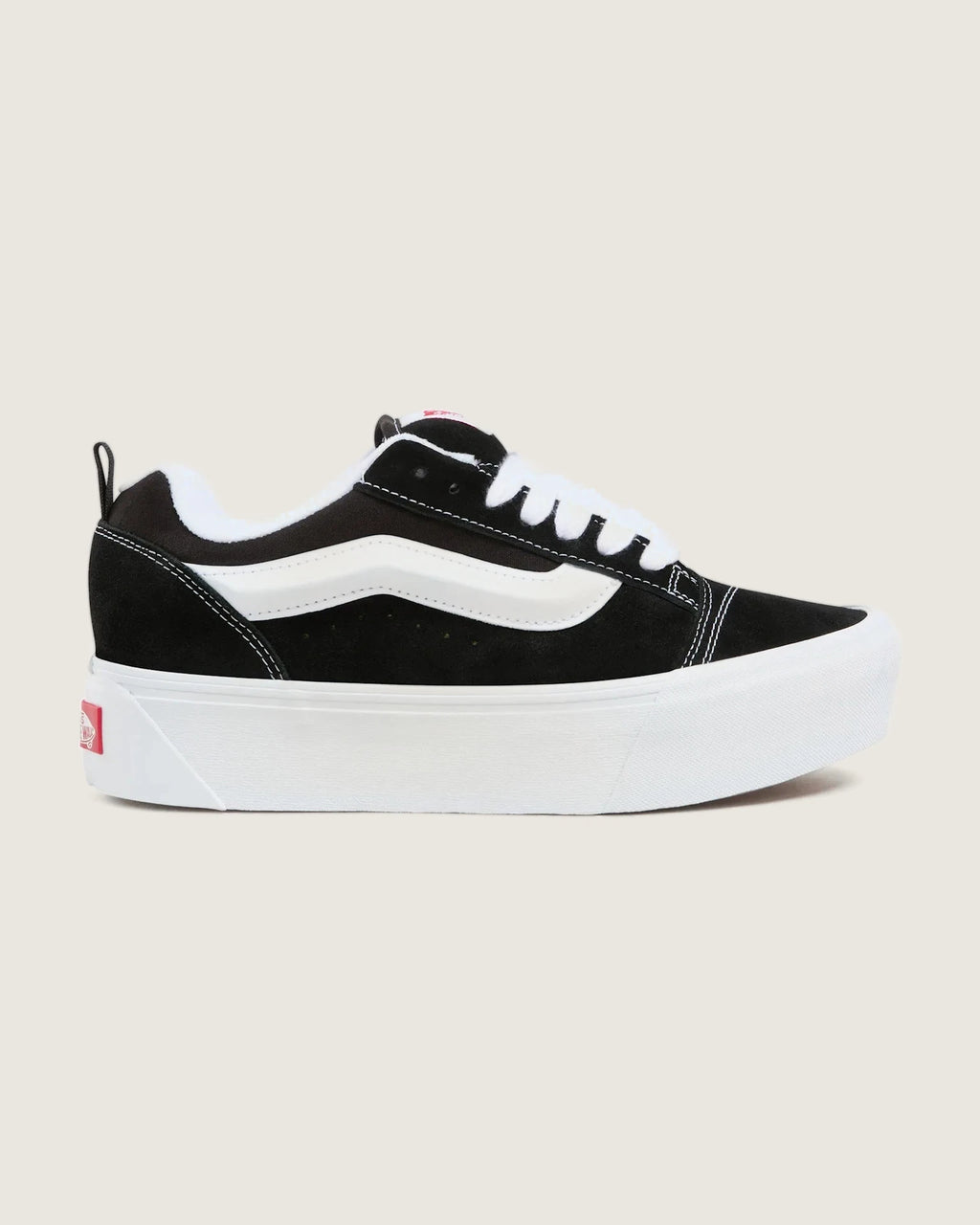 VANS Knu Stack Black/True White Cipő kép 1