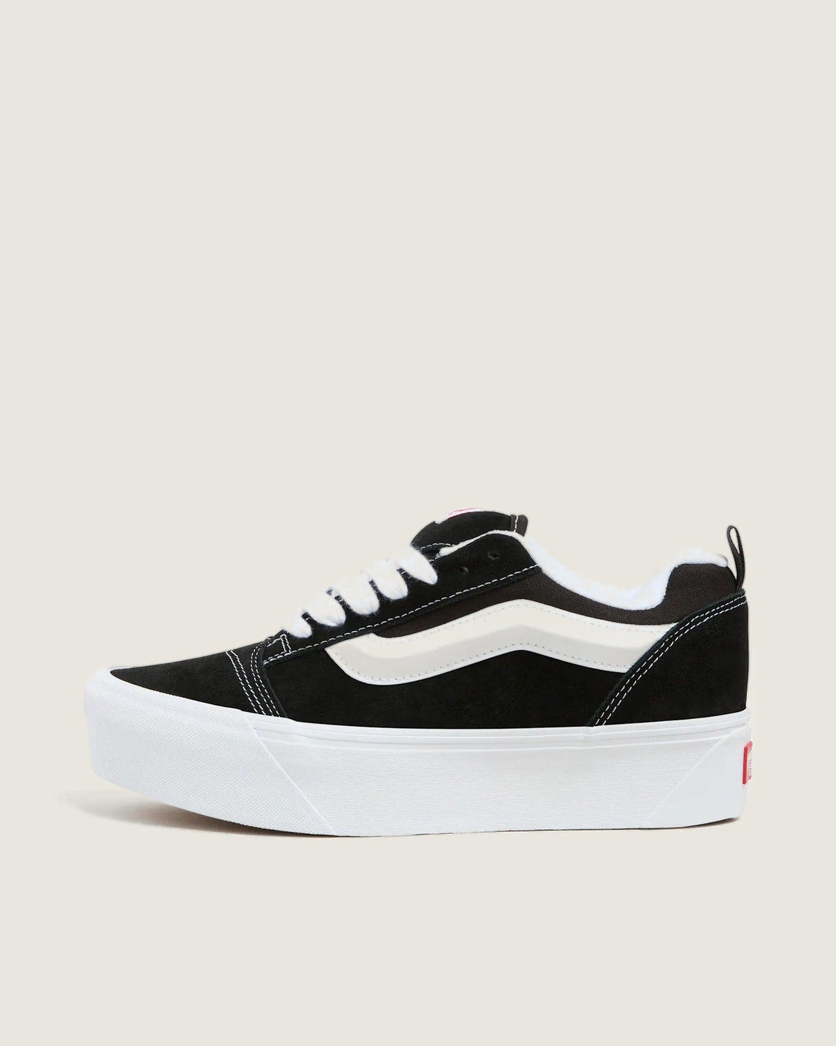 VANS Knu Stack Black/True White Cipő - 1