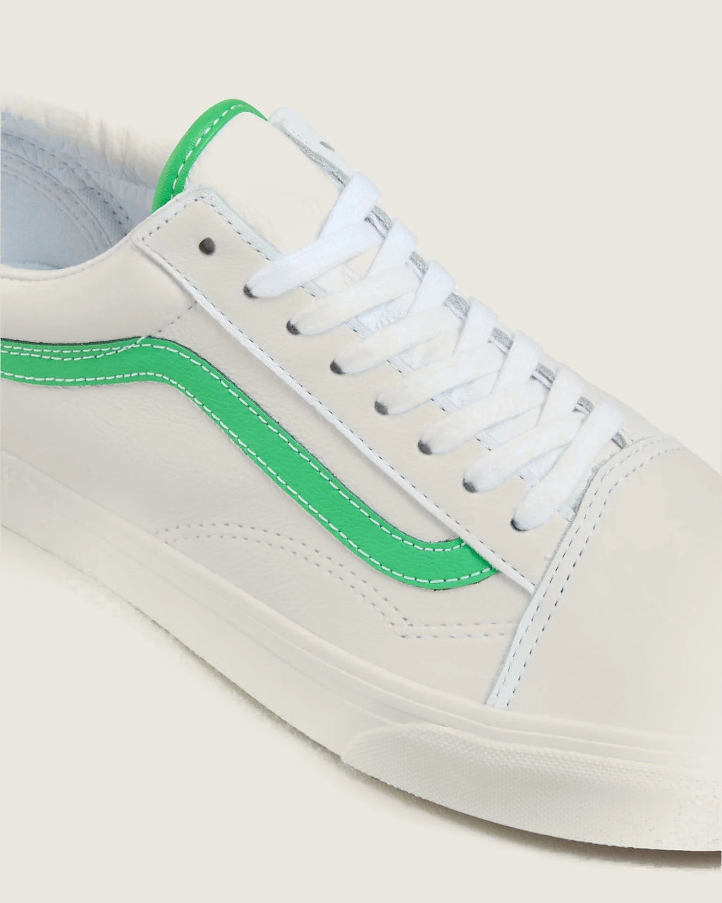 VANS Old Skool LEATHER White/Green Cipő VN000CR5WGR1 - 4