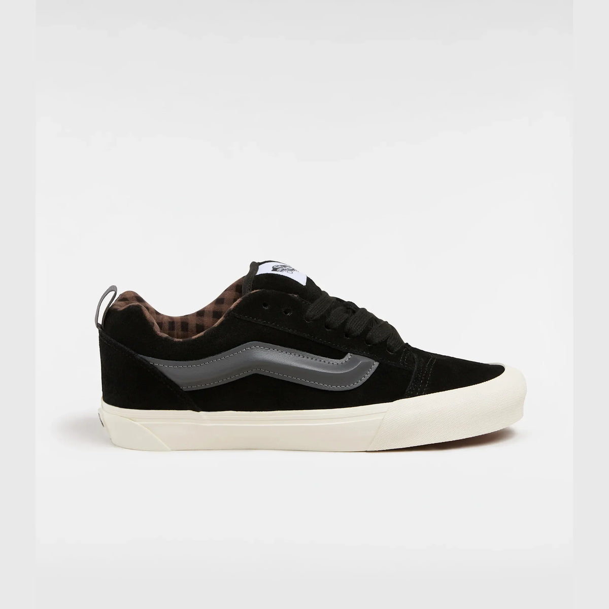 VANS Knu Skool PIG SUEDE PLAID GRAY/BLACK Cipő kép 1