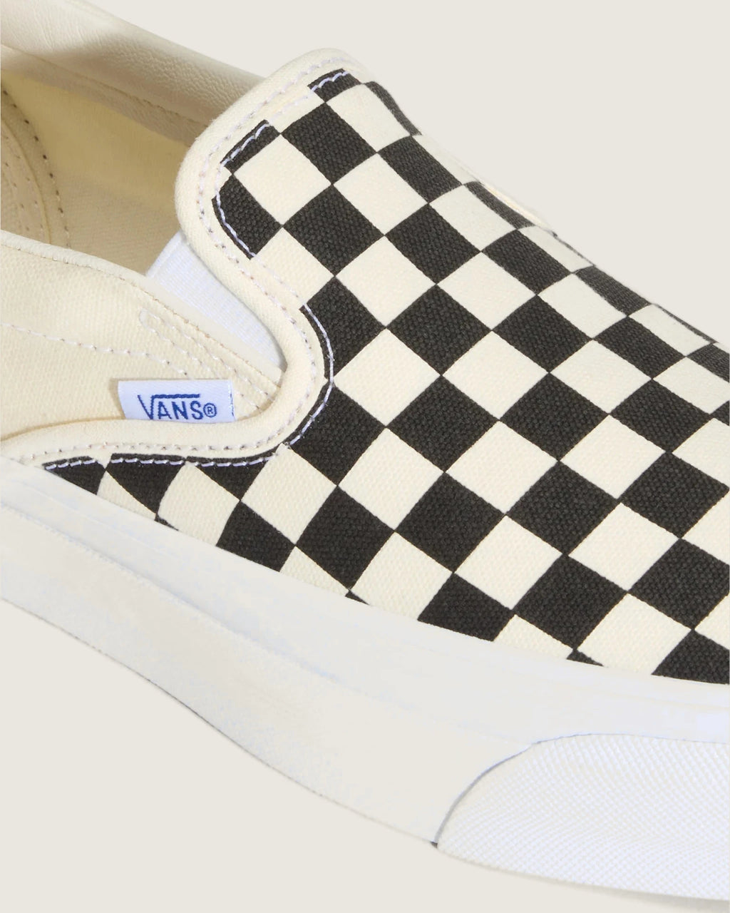 VANS LX Slip-On Reissue 98 LX CHECKERBOARD Black/Off White Cipő VN000CSE2BO1 - 7