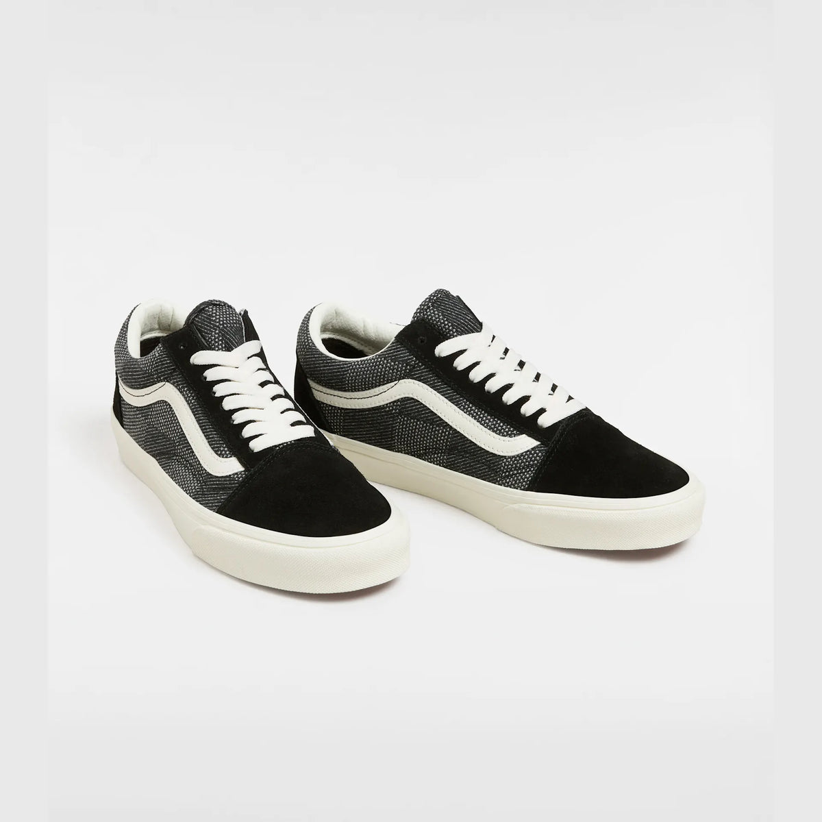 VANS Old Skool DENIM CHECK BLACK Cipő kép 2