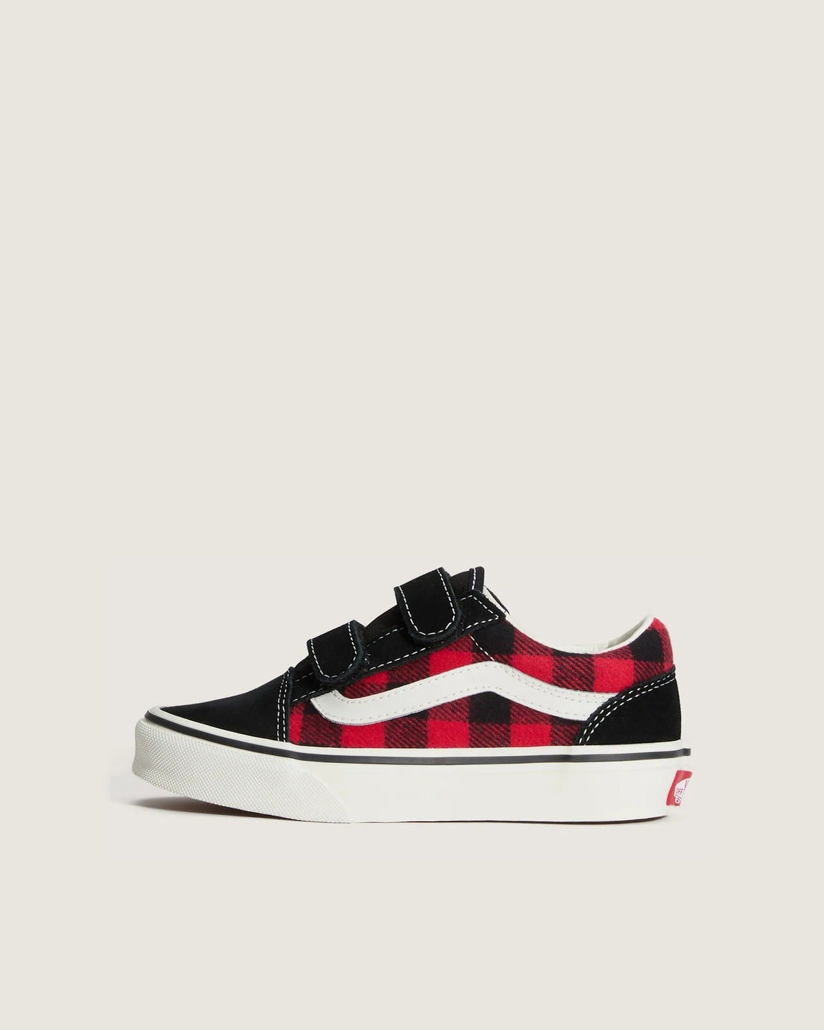 Vans Old Skool V BUFFALO PLAID RACING RED/BLAC Cipő VN000CYAYHU1 - 1