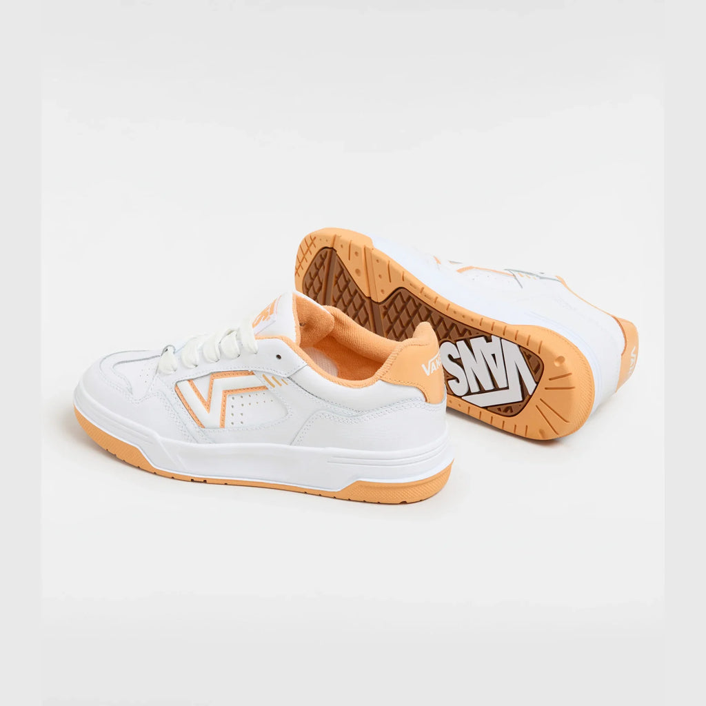 VANS Upland LEATHER White/Orange Cipő kép 3