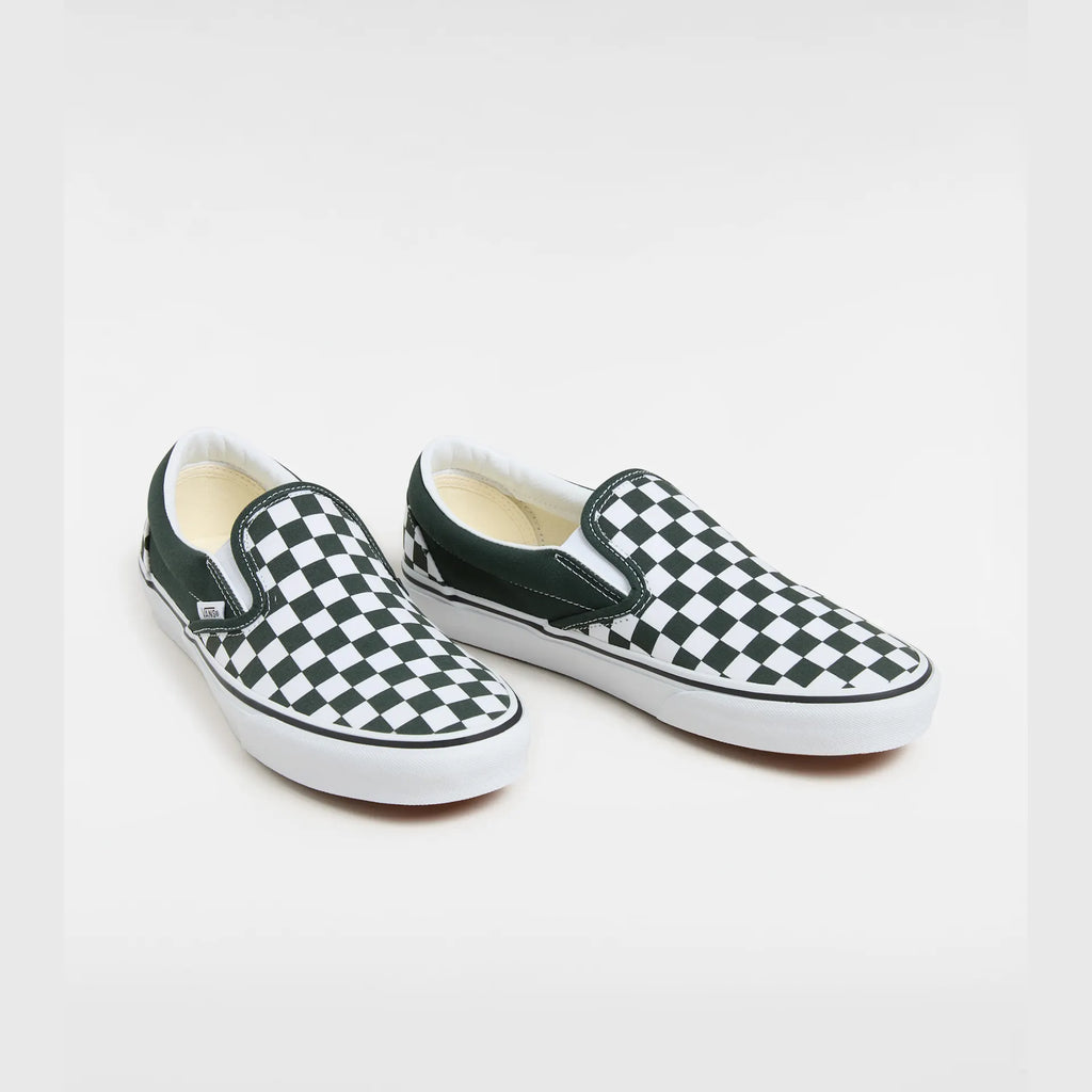 VANS Classic Slip-On COLOR THEORY CHECKERBOARD Scarab Cipő kép 2