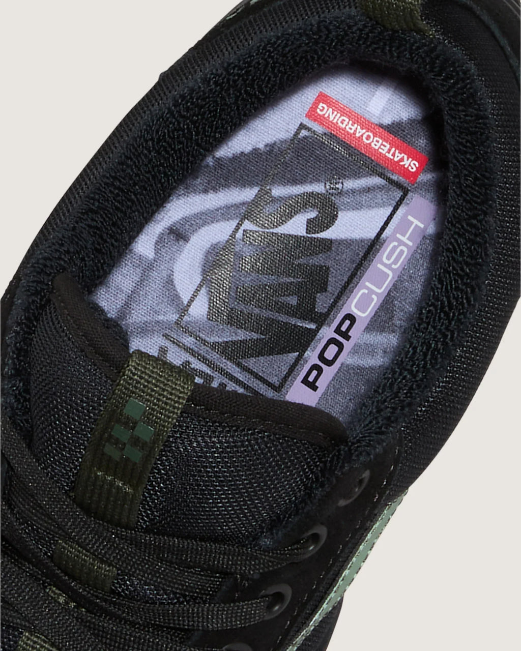 VANS Skate Old Skool 36 + Atiba BLACK/DARK GREEN Cipő kép 5
