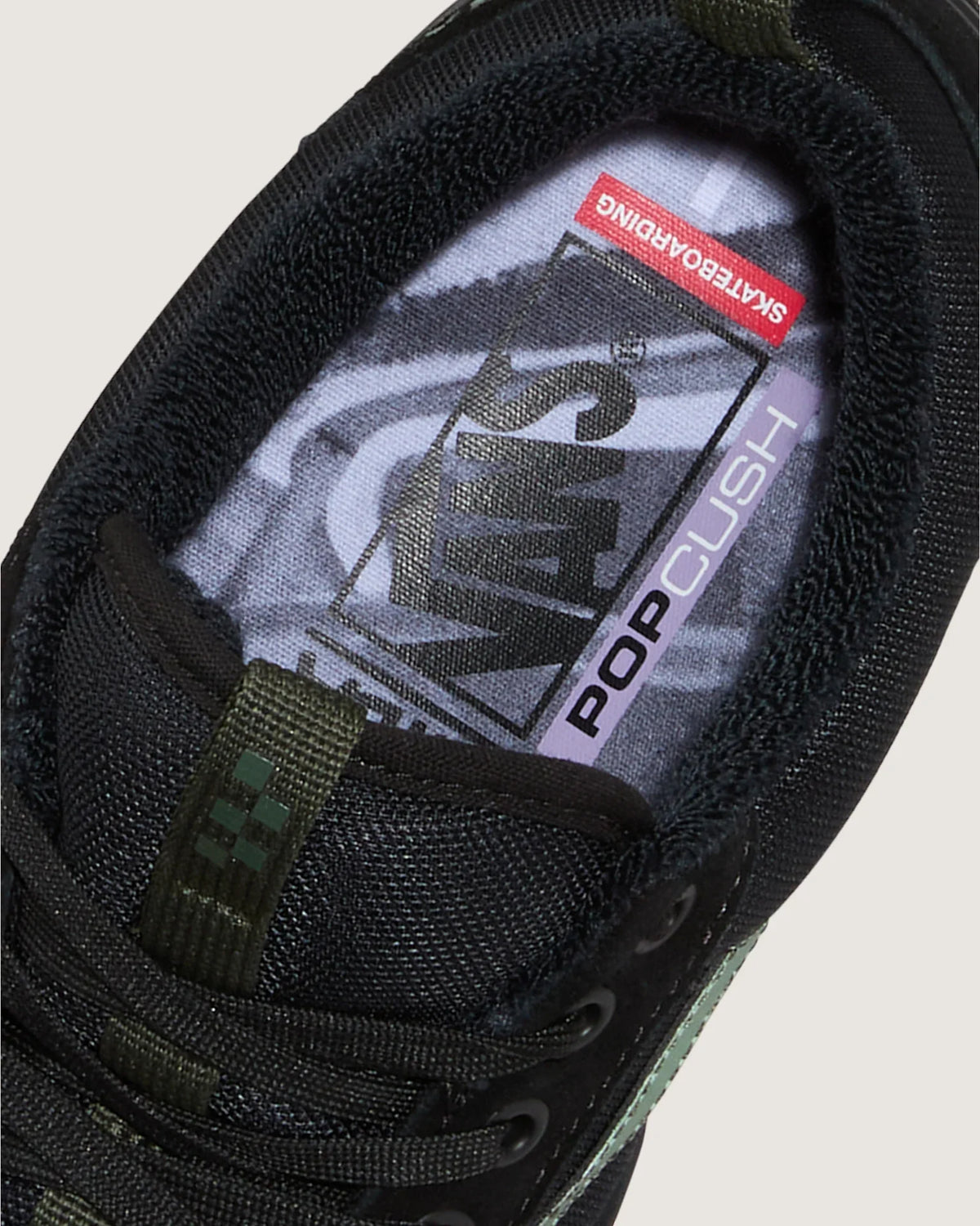 VANS Skate Old Skool 36 + Atiba BLACK/DARK GREEN Cipő kép 5