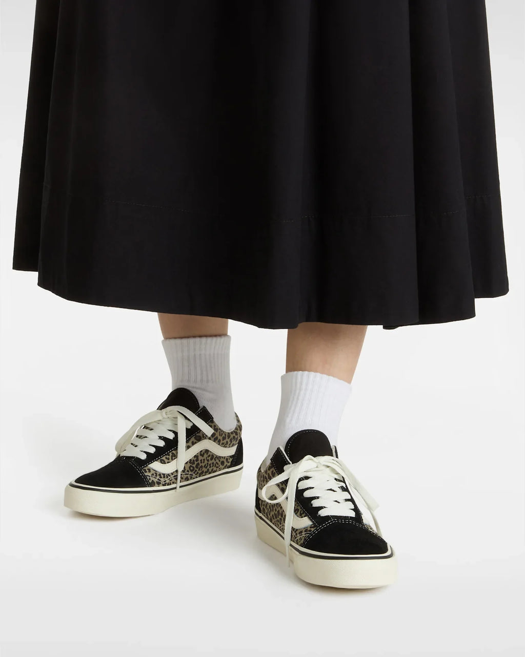 VANS Old Skool BLACK/LEOPARD Cipő kép 5