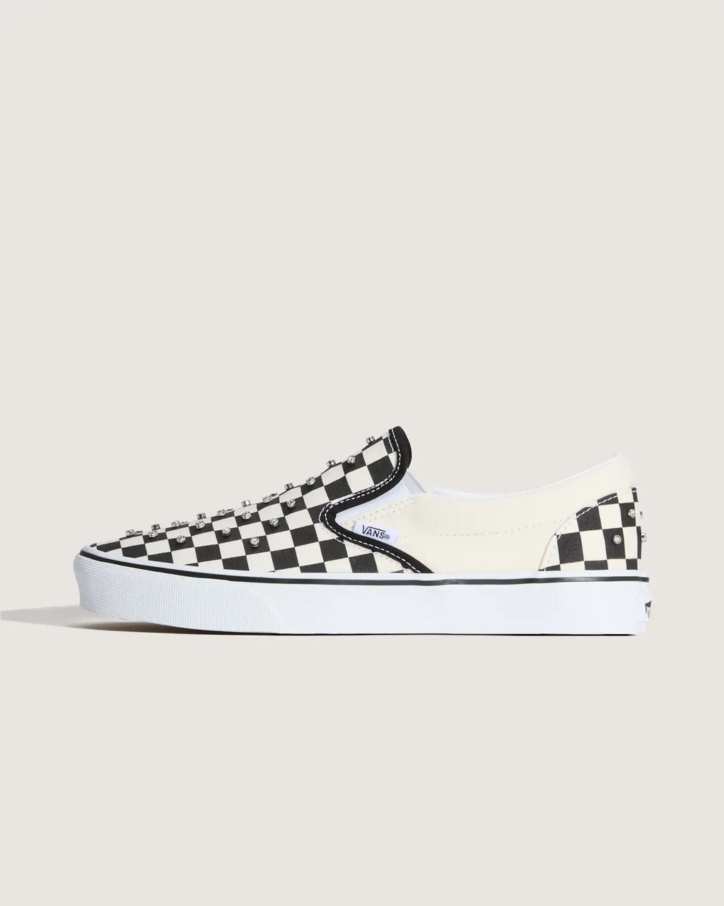 VANS Classic Slip-On CHECKERBOARD RHINESTONE BLACK Cipő kép 6