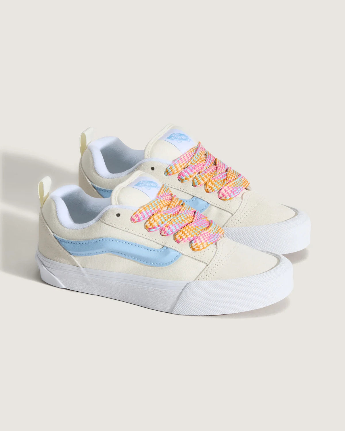 VANS Knu Skool OVERSIZED LACE White/Blue Cipő kép 2