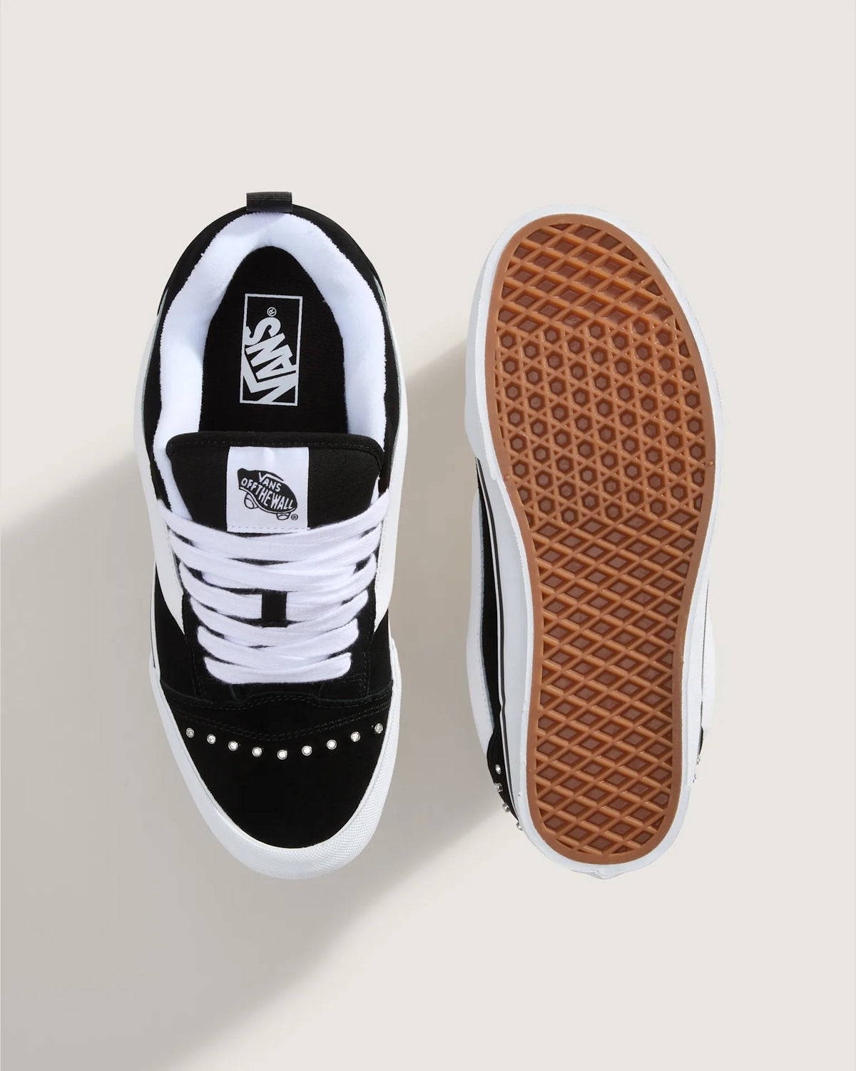 VANS Knu Skool RHINESTONE BLACK/WHITE Cipő - 4