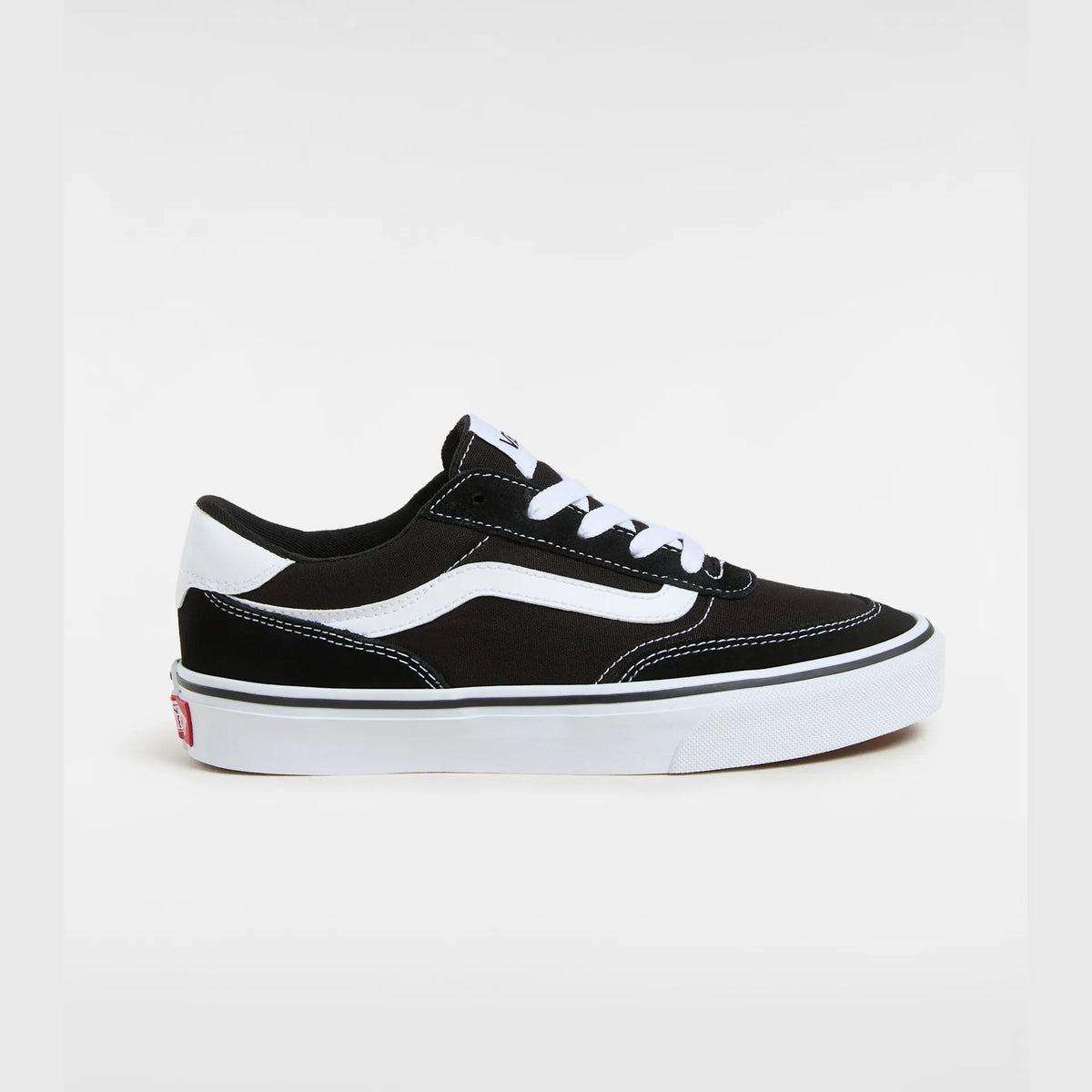 VANS Brooklyn Ls Suede/Canvas Black/White kép 1