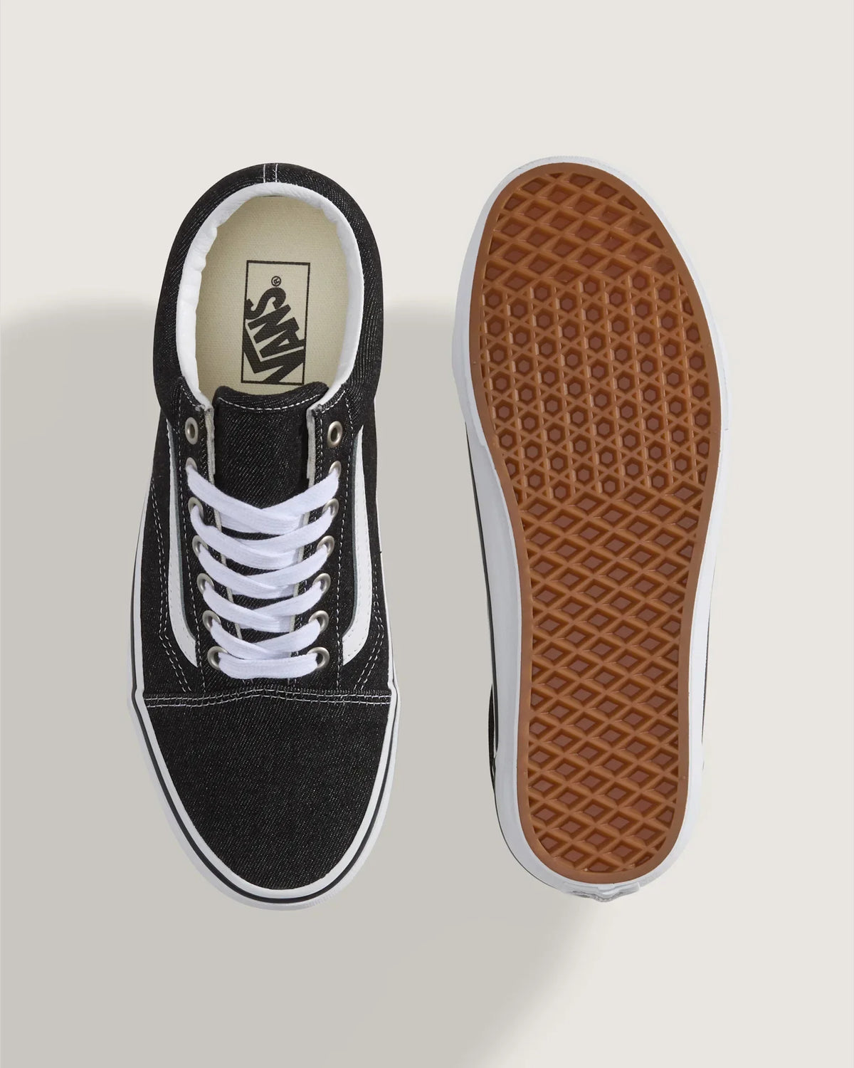 Vans Old Skool DENIM Black/True Whit Cipő VN000D7Z6BT1 - 3