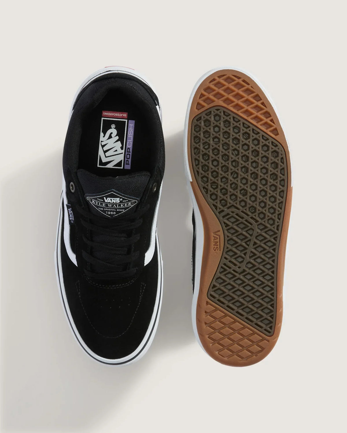 VANS Skate Kyle Walker Wafflecup BLACK/WHITE Cipő VN000DA4MCG1 - 3