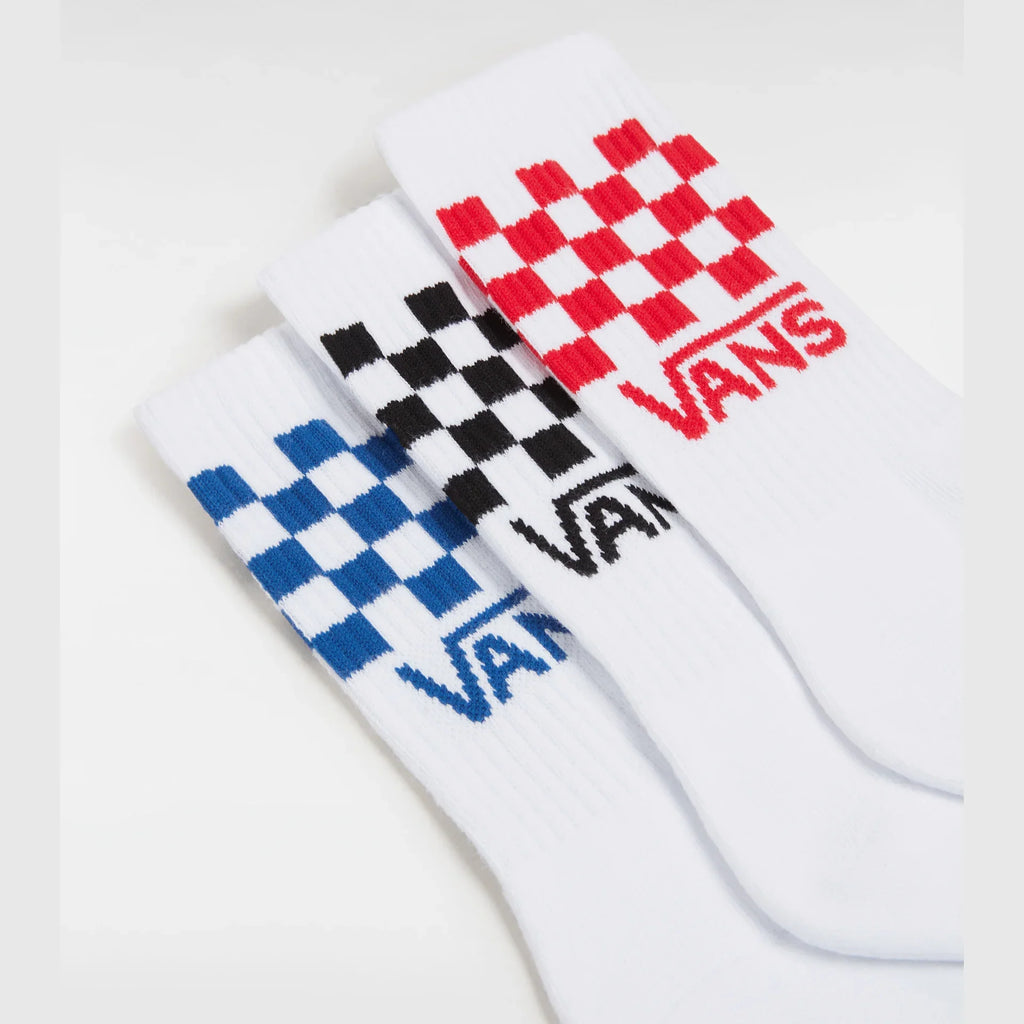 VANS DROP V CLASSIC CHECK CREW SOCK true red/true blue kép 2