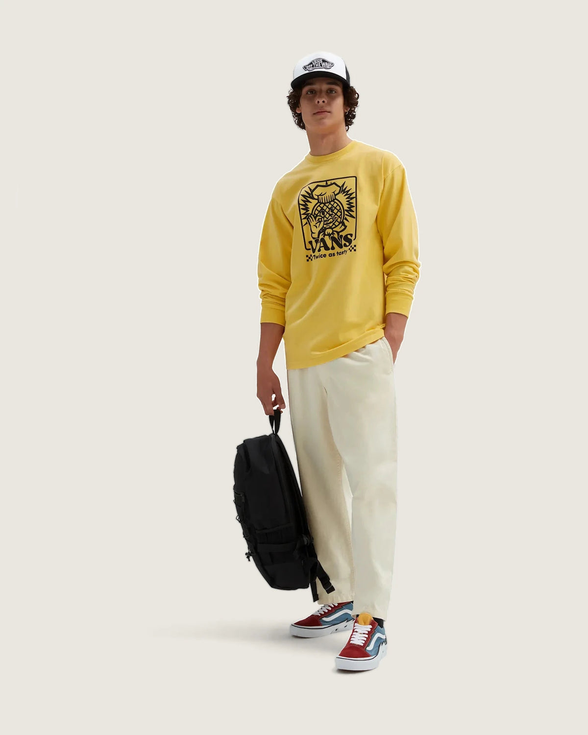 VANS TASTY TWICE L/S SAMOAN SUN Póló VN000G0ANB21 - 2