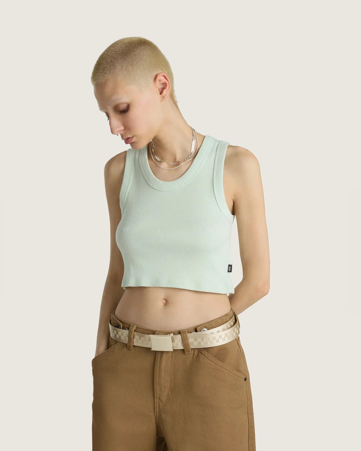 VANS Drew Rib Tank PALE AQUA Trikó kép 3
