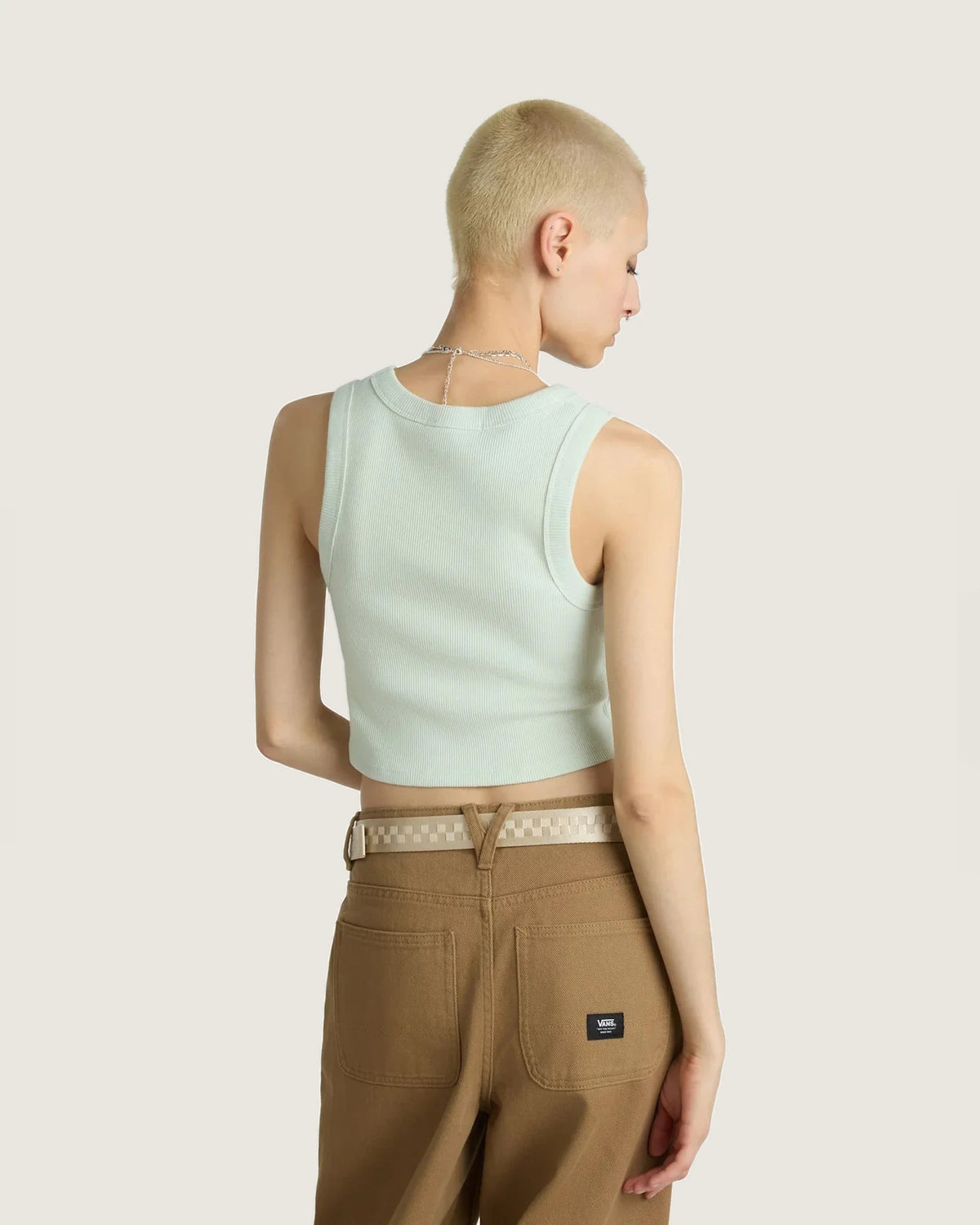 VANS Drew Rib Tank PALE AQUA Trikó kép 4