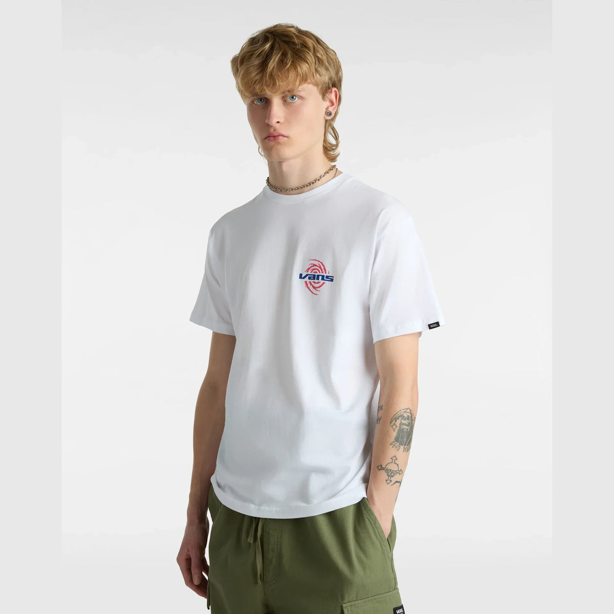 VANS WORMHOLE WARPED SS TEE White kép 3