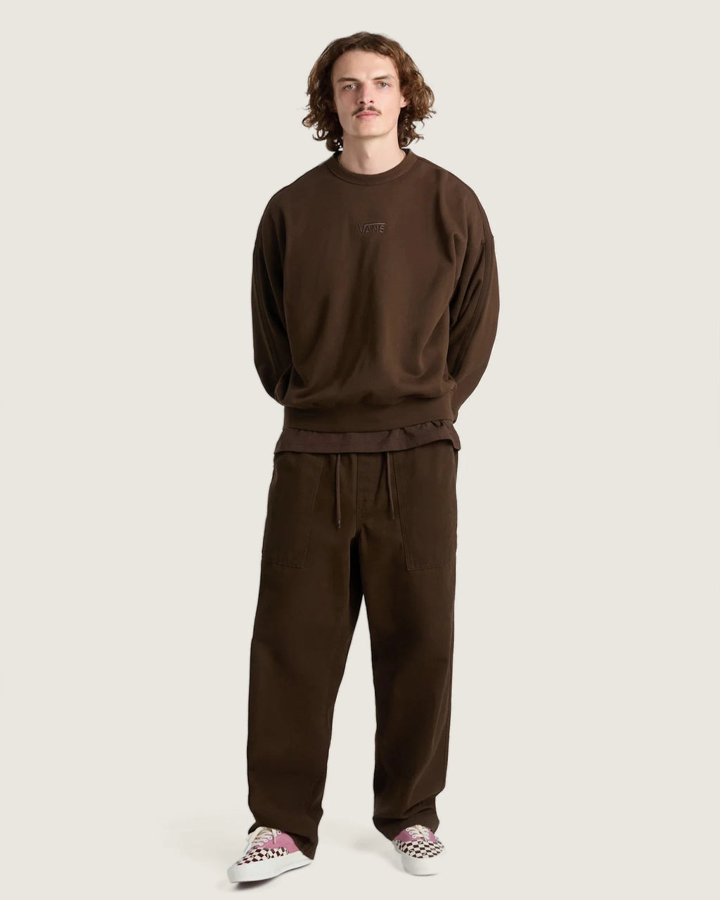 VANS LX Premium Crew Fleece DEMITASSE Pulóver VN000GBW3N11 - 5