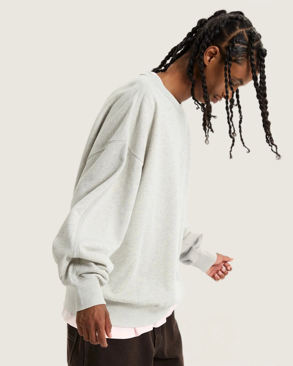 VANS LX Premium Crew Fleece ASH HEATHER Pulóver VN000GBWRKZ1 - 5