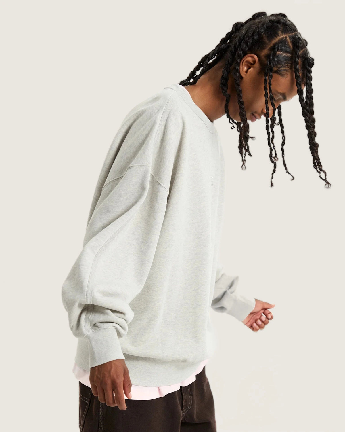 VANS LX Premium Crew Fleece ASH HEATHER Pulóver VN000GBWRKZ1 - 5