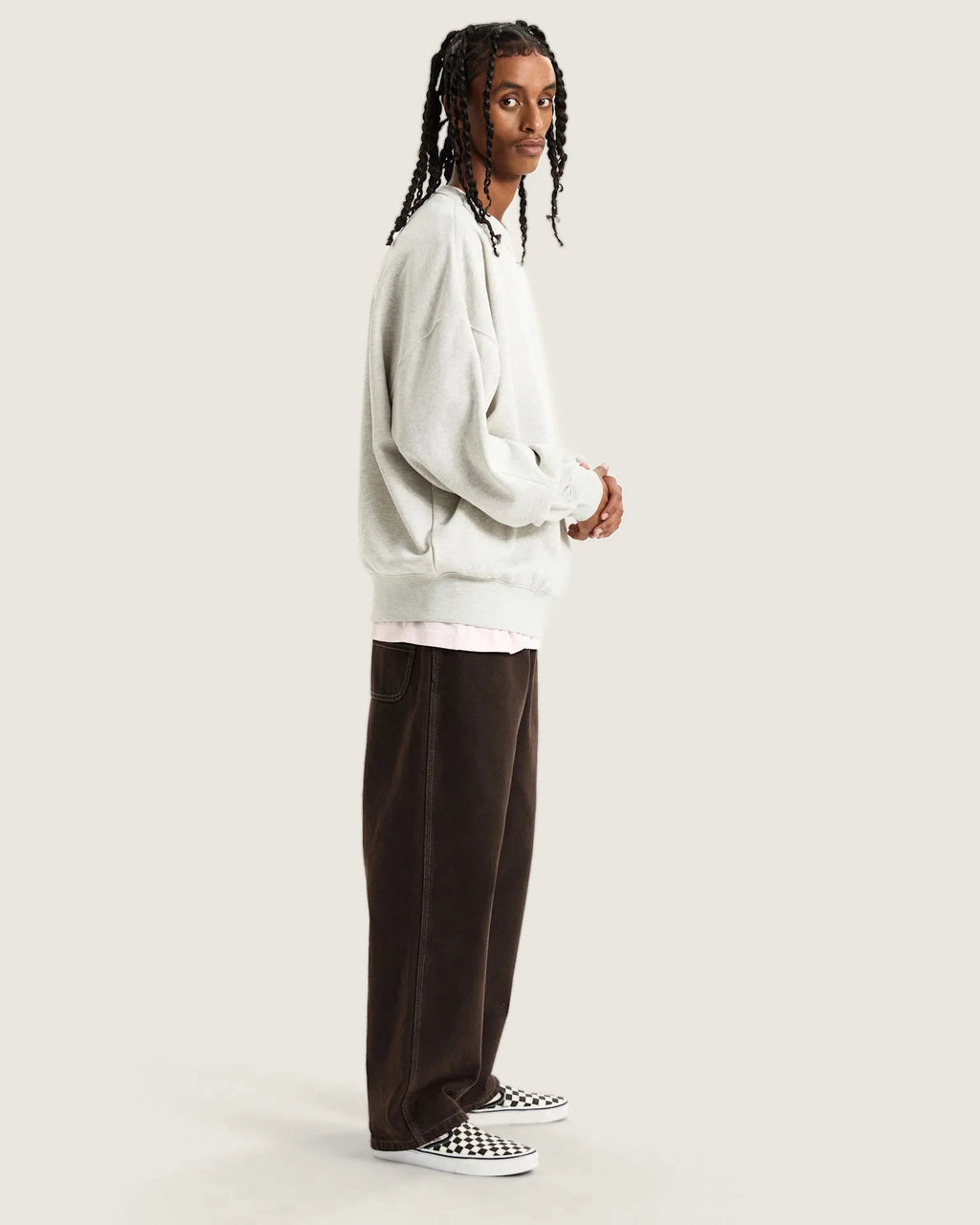 VANS LX Premium Crew Fleece ASH HEATHER Pulóver VN000GBWRKZ1 - 6
