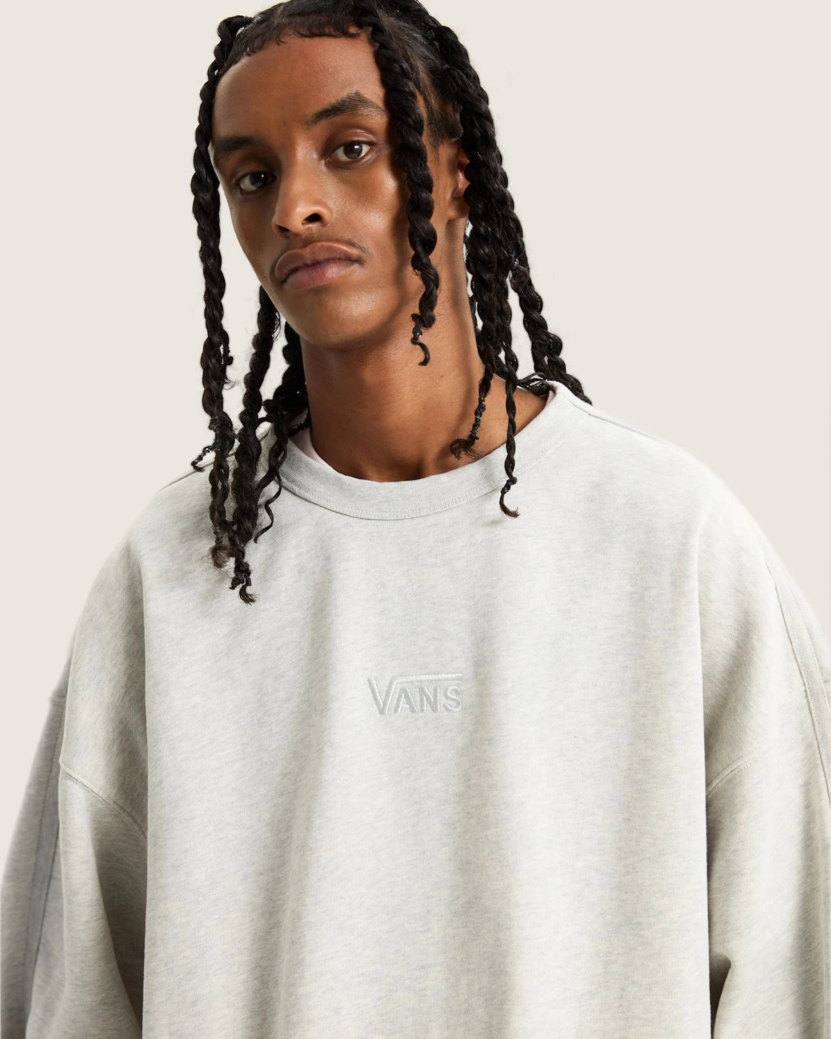 VANS LX Premium Crew Fleece ASH HEATHER Pulóver VN000GBWRKZ1 - 7