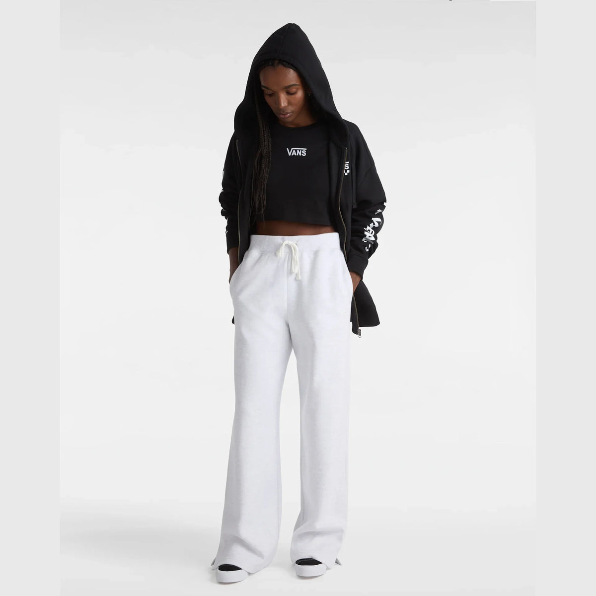 VANS Flying V Crew Crop II Black Póló kép 5