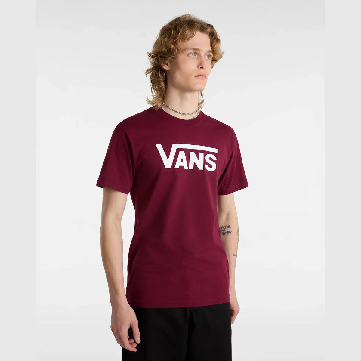 VANS VANS CLASSIC Burgundy/White Póló kép 5