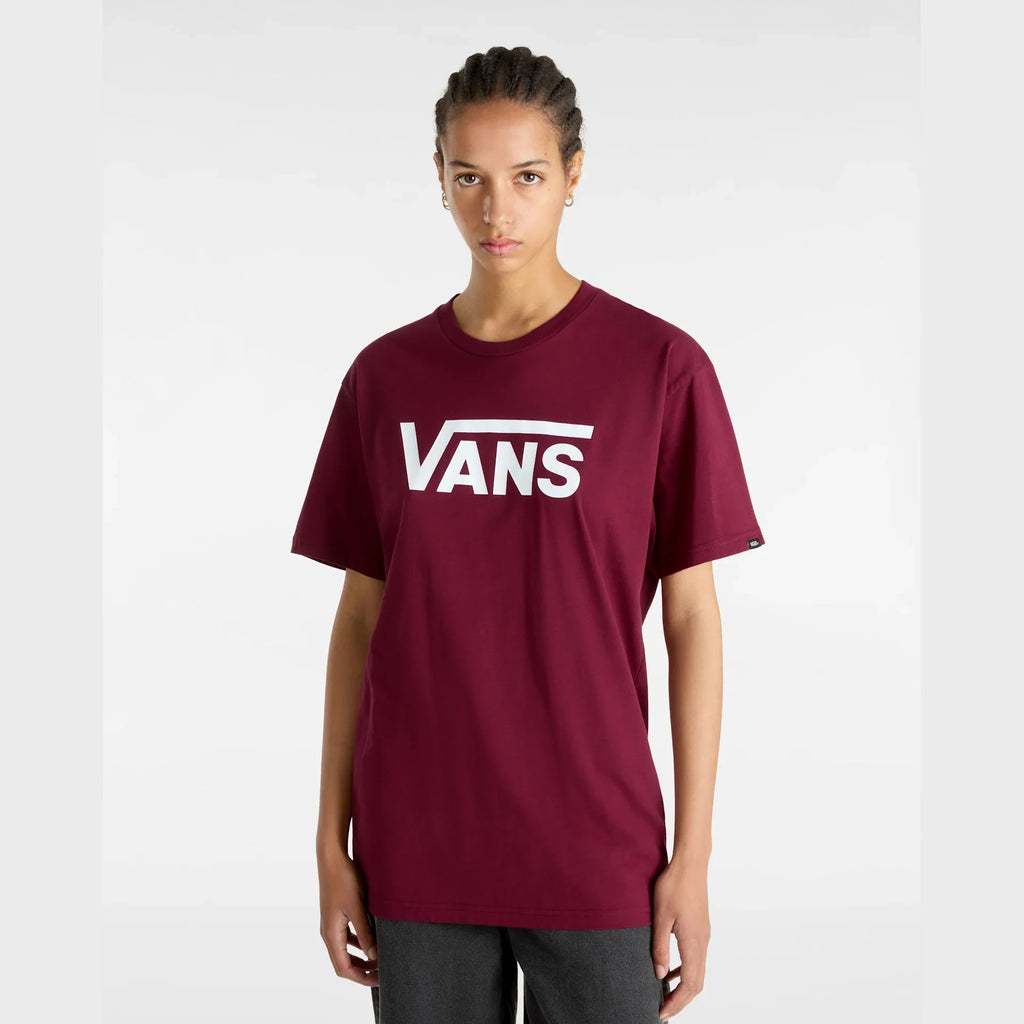 VANS VANS CLASSIC Burgundy/White Póló kép 7