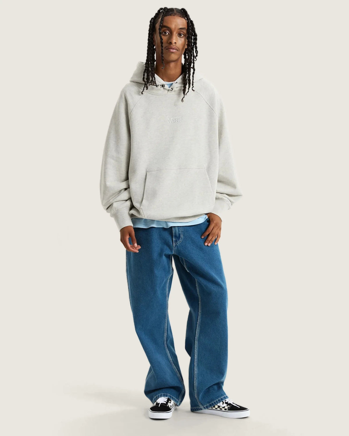 VANS LX Premium Hoodie Fleec ASH HEATHER Póló VN000GZ1RKZ1 - 6