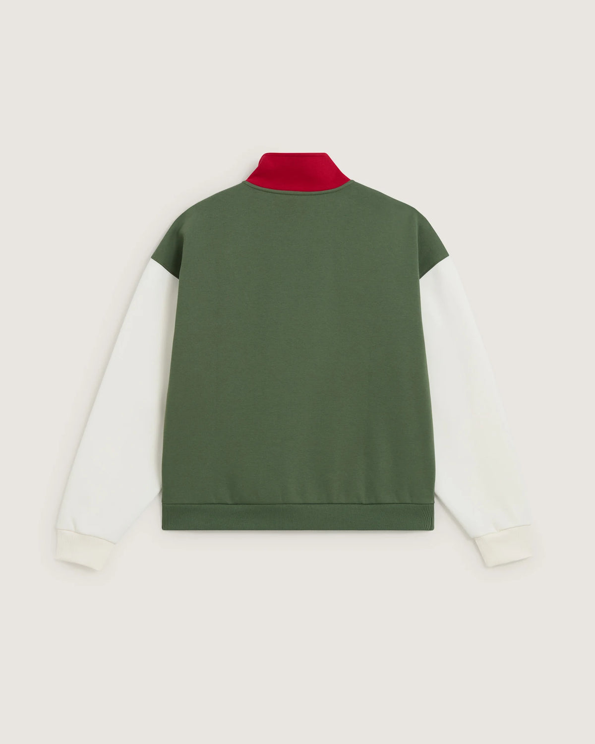 VANS COLORBLOCK HALF ZIP MOC Pine Forest Pulóver VN000H2AEN61 - 2