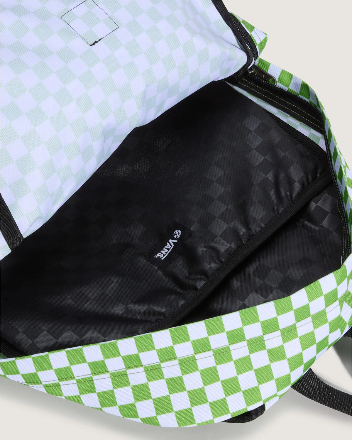 VANS Old Skool Check Backpack CHECKERBOARD Lime Burst Hátizsák VN000H4XFPB1 - 6
