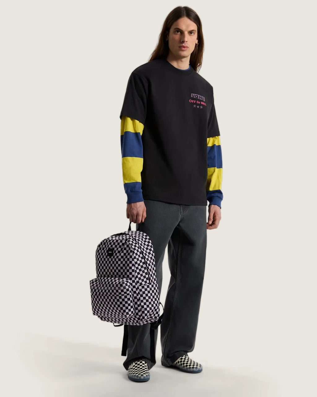 Vans Old Skool Check Backpack Pale Petal Kiegészítő VN000H4XH8H1 - 8